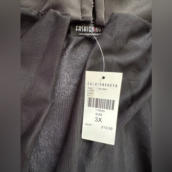 💚3/$30💚 NWT Fashion Nova See Thru Me mesh skirted belt skirt 3X - Picture 6 of 7